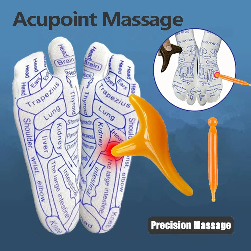 Acupressure Reflexology Socks With Massage Stick - Image 5