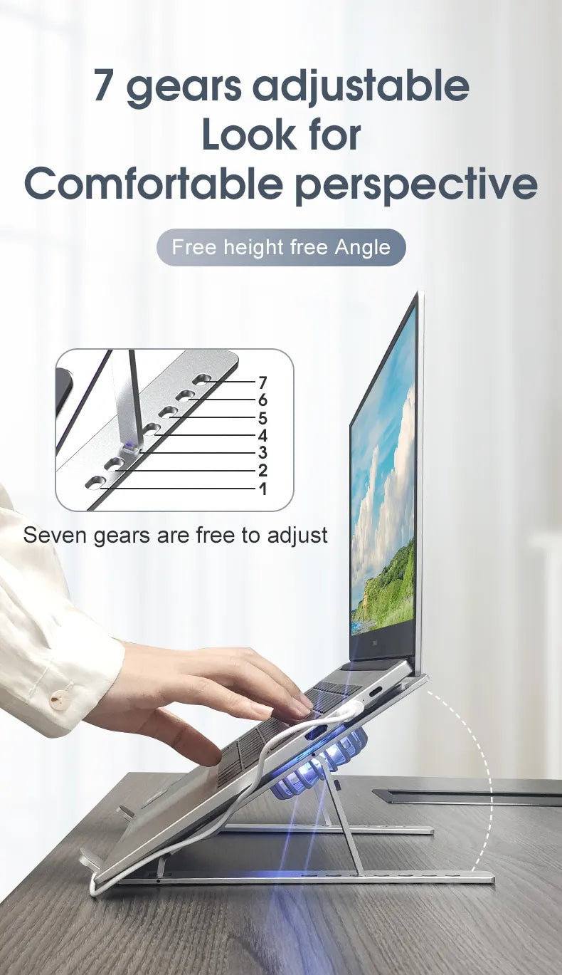 Foldable Aluminum Laptop Cooling Stand - Image 10