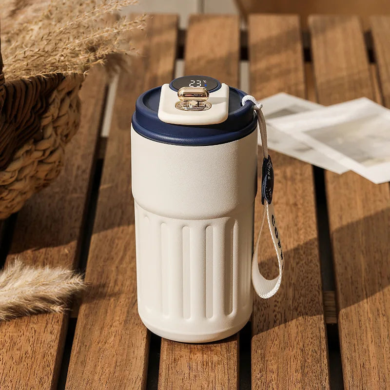 Smart Thermos Bottle With Led Temperature Display | Stainless Steel Vacuum Coffee Mug For Office & Travel - Image 10