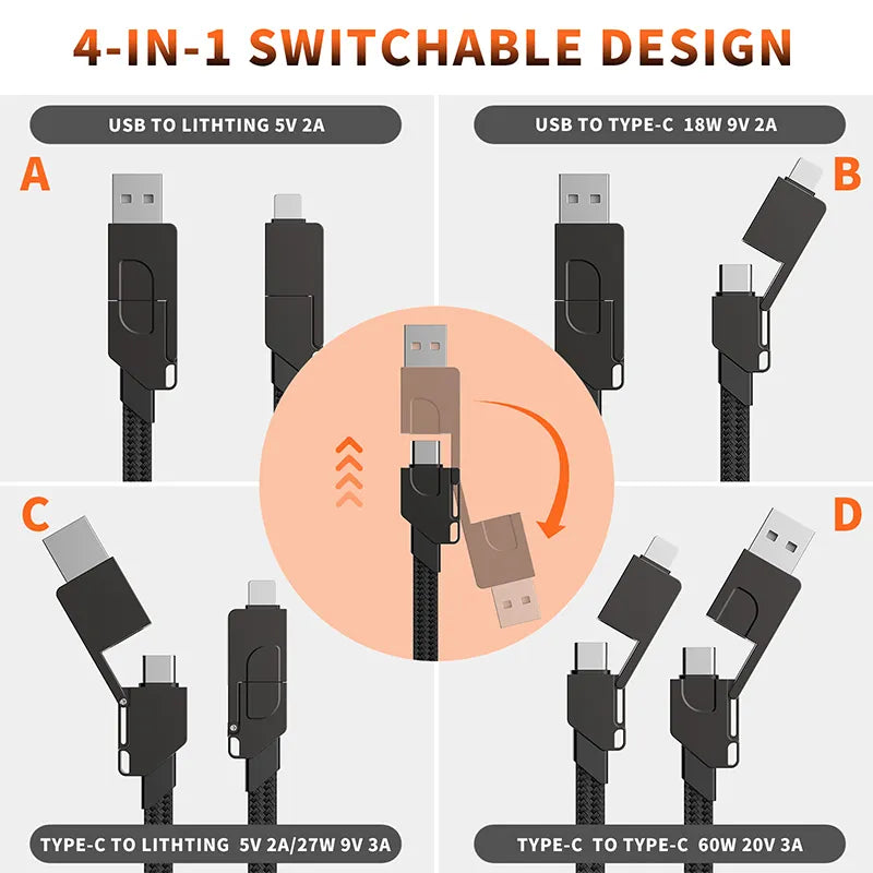 6 In 1 Multi Fast Charging Cable - Image 7