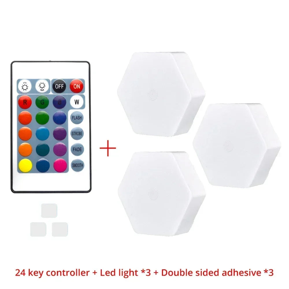 Touch Sensor Rgb Led Hexagon Lamp - Image 4