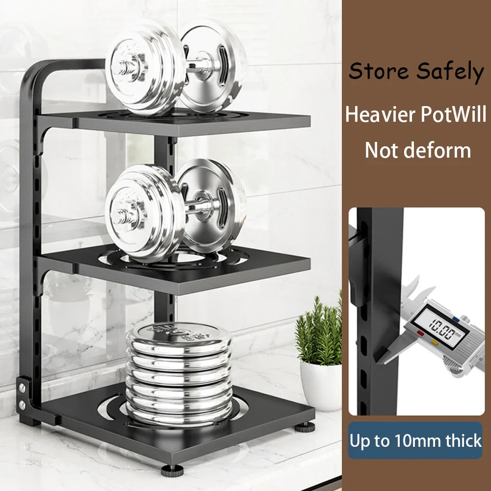 Adjustable Kitchen Pot Storage Rack - Image 7