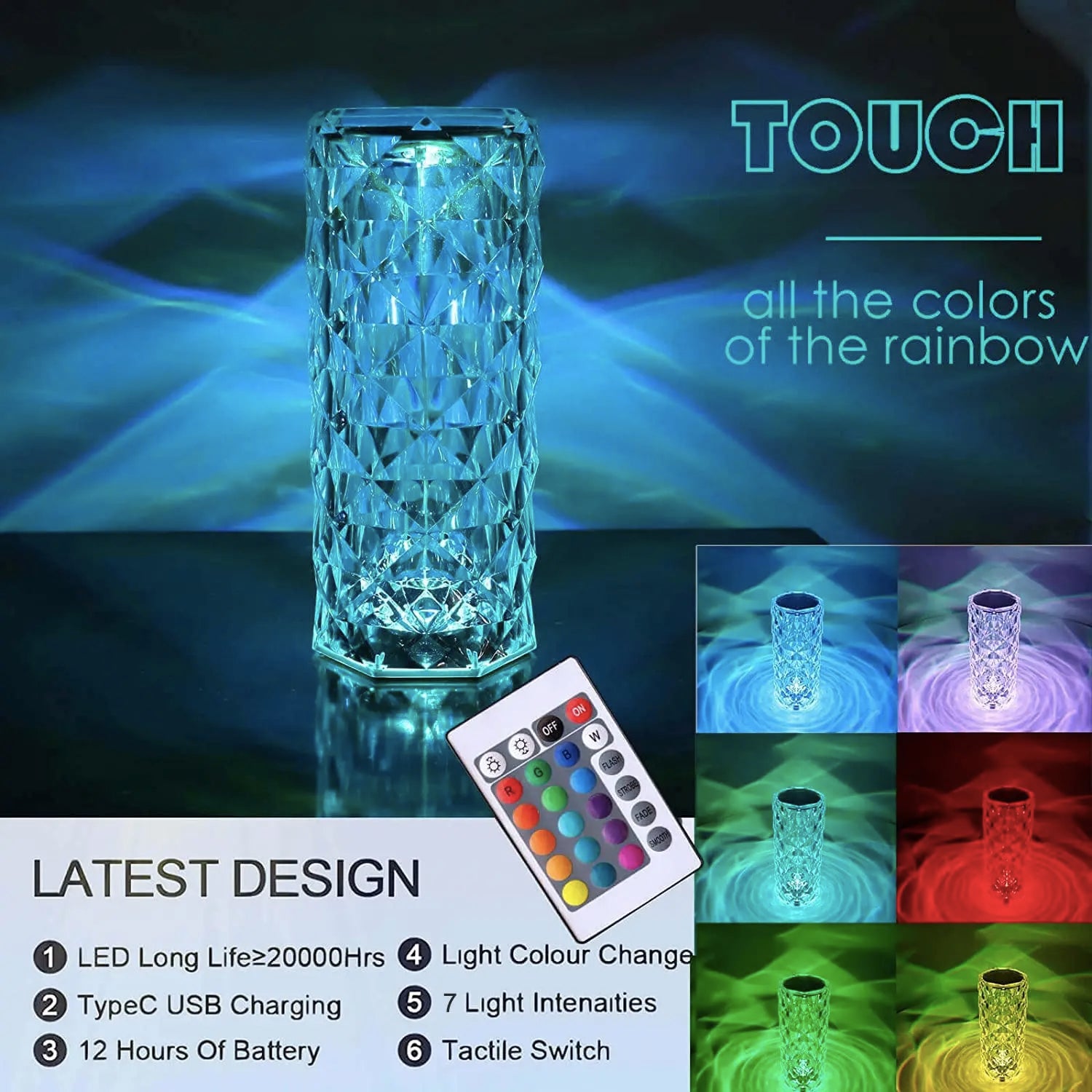 Touching Control Crystal Lamp - Image 4