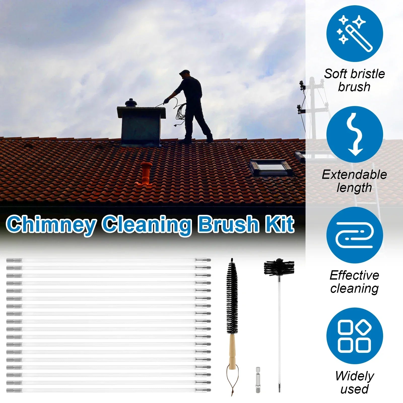 Chimney Cleaning Brush Kit - Image 5