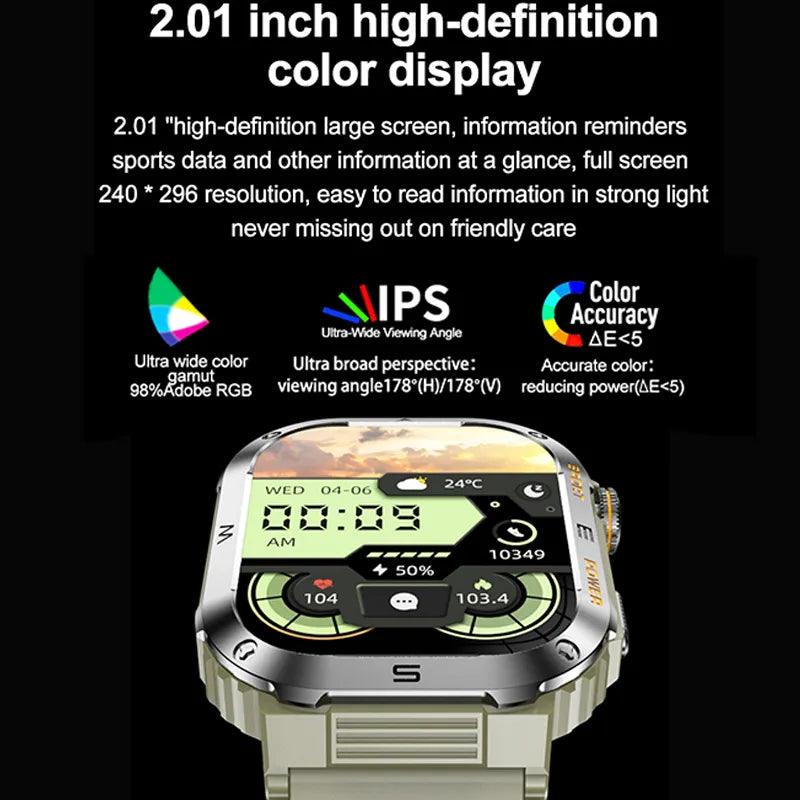 Rugged Military Smart Watch For Android Ios Xiaomi - Image 3