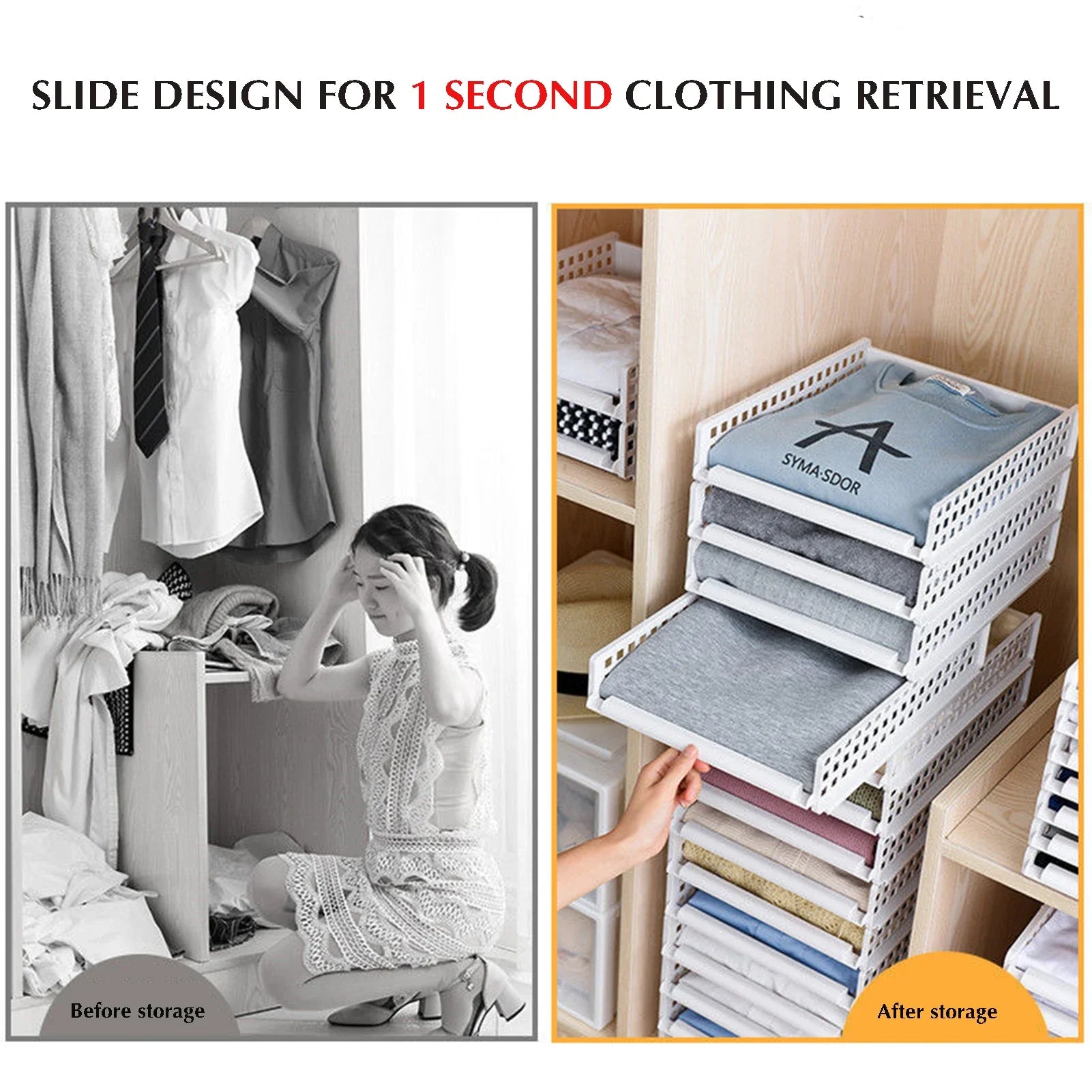 Sliding Wardrobe Clothes Organizer - Image 9