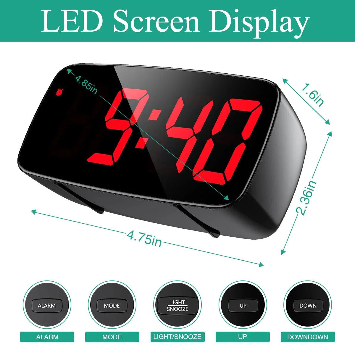 Digital Led Clock Desktop Alarm Clock - Image 6