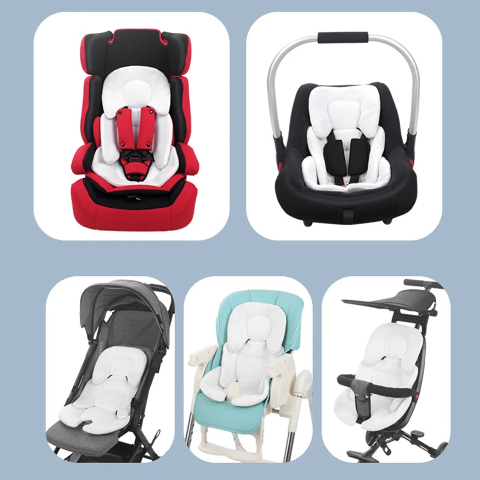 Baby Stroller Cushion Head And Pillow Car Seat - Image 8