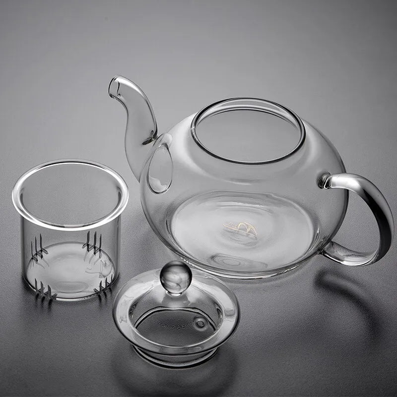 Heat-Resistant Glass Tea Pot With Infuser | 400Ml/1000Ml Teaware Set - Image 7