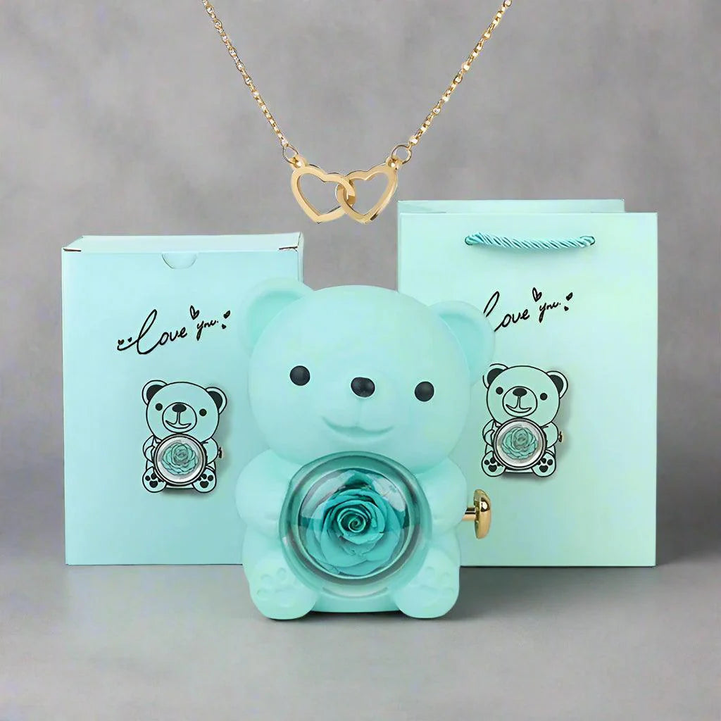Valentine'S Day Rose Bear Necklace - Image 11