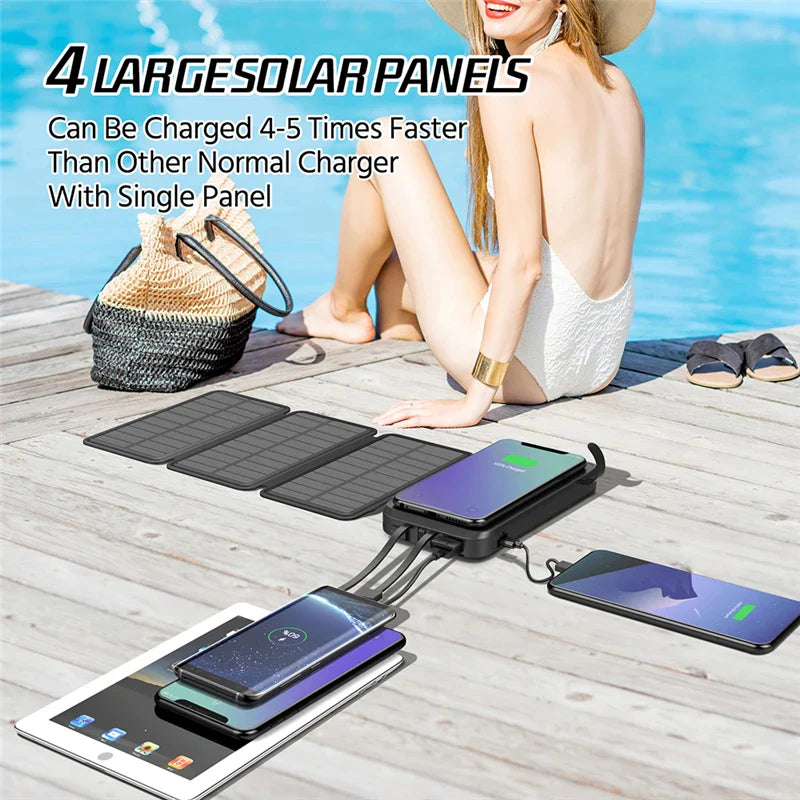 Multifunctional Solar Power Bank Quick Wireless Charger - Image 12