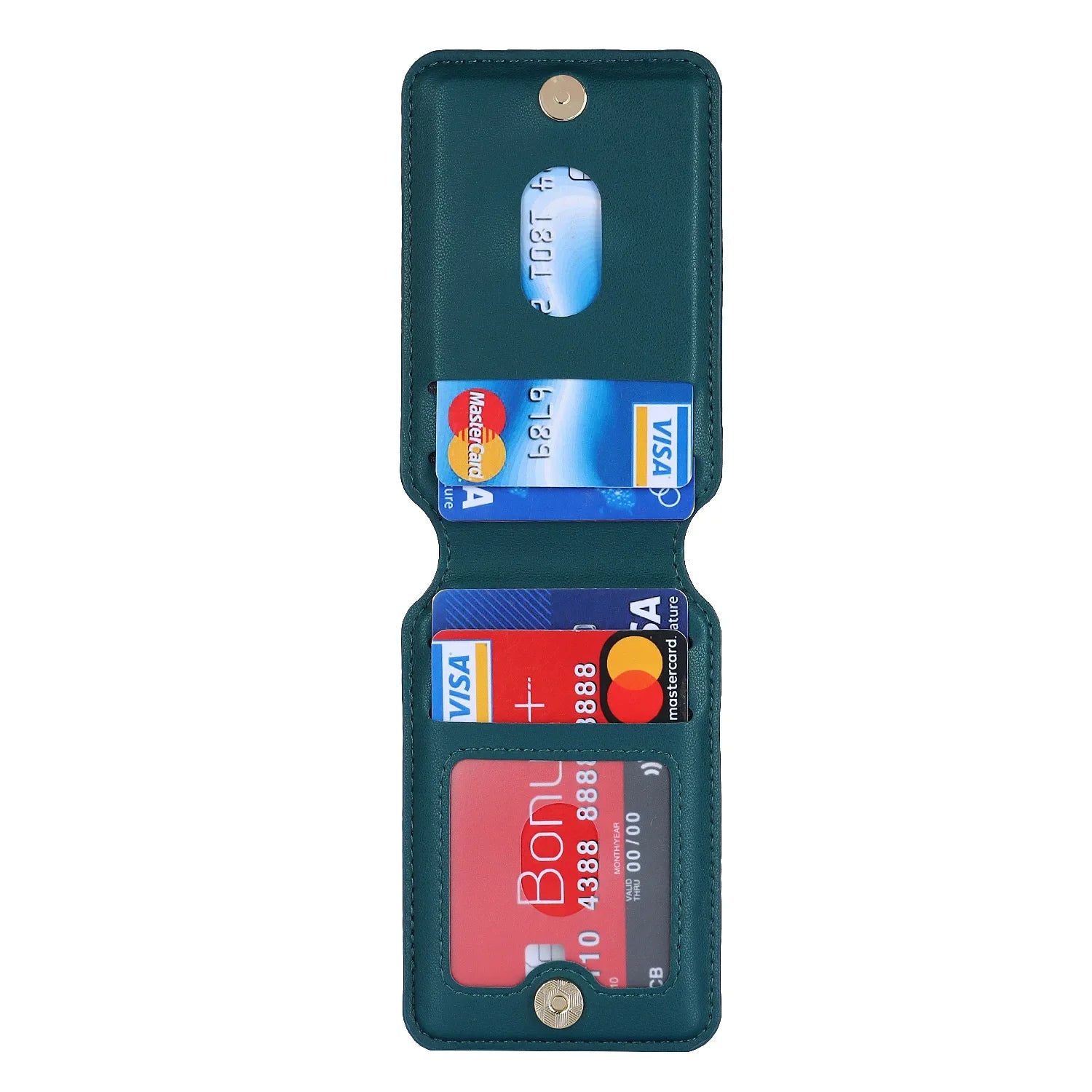 Foldable Magnetic Leather Kickstand Wallet - Image 13