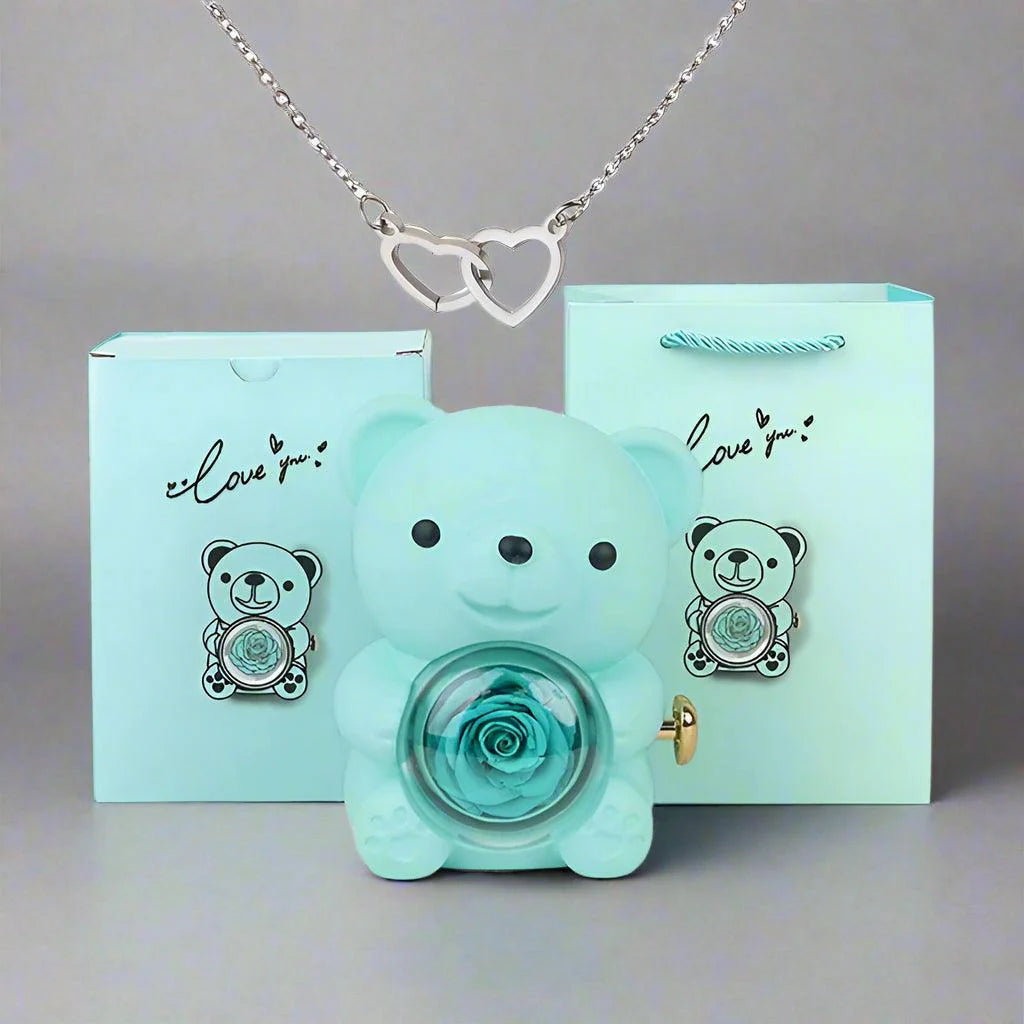 Valentine'S Day Rose Bear Necklace - Image 9