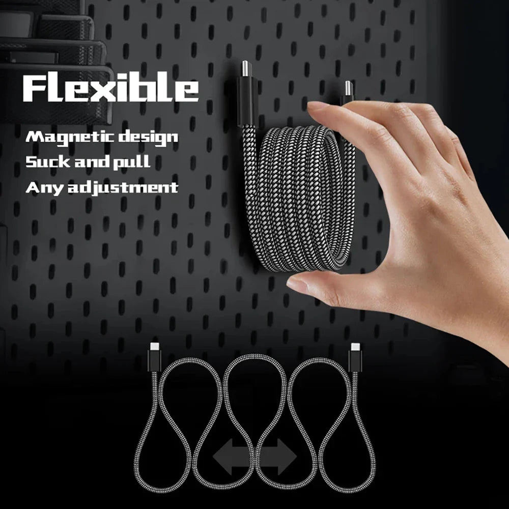 Magnetic Retractable Fast Charging Data Cable - Image 3