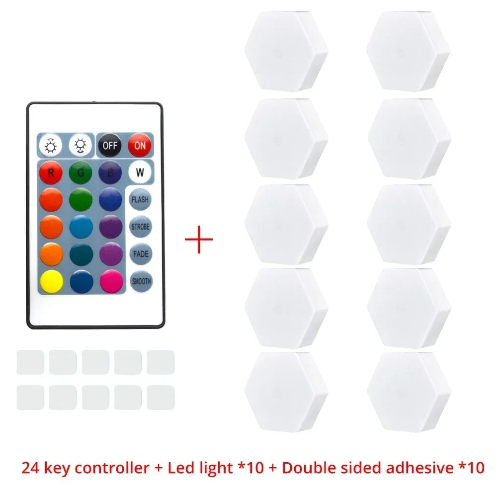 Touch Sensor Rgb Led Hexagon Lamp - Image 10