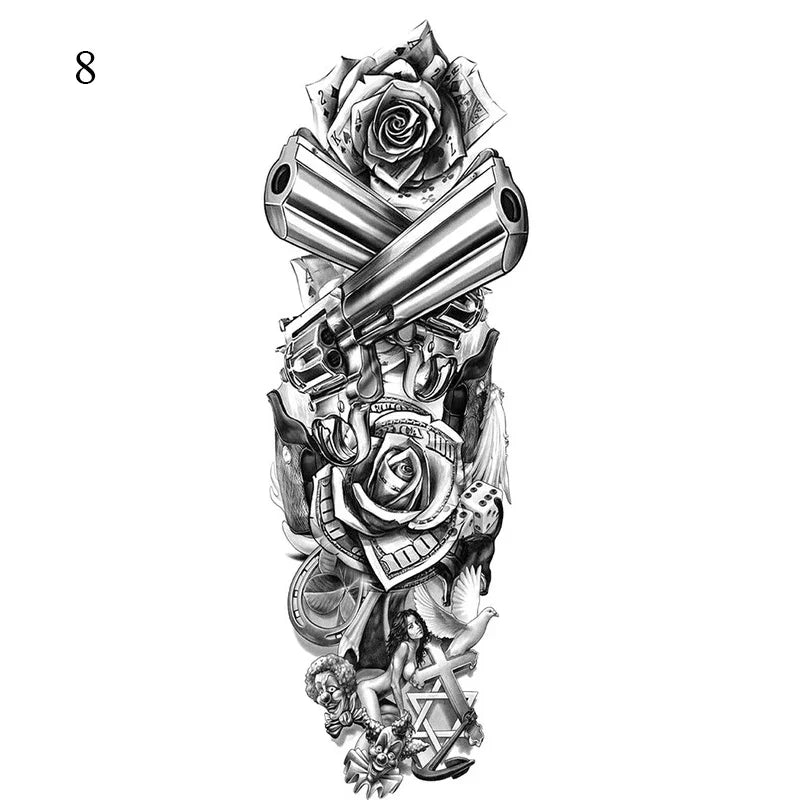 Full Arm Temporary Tattoos - Image 12