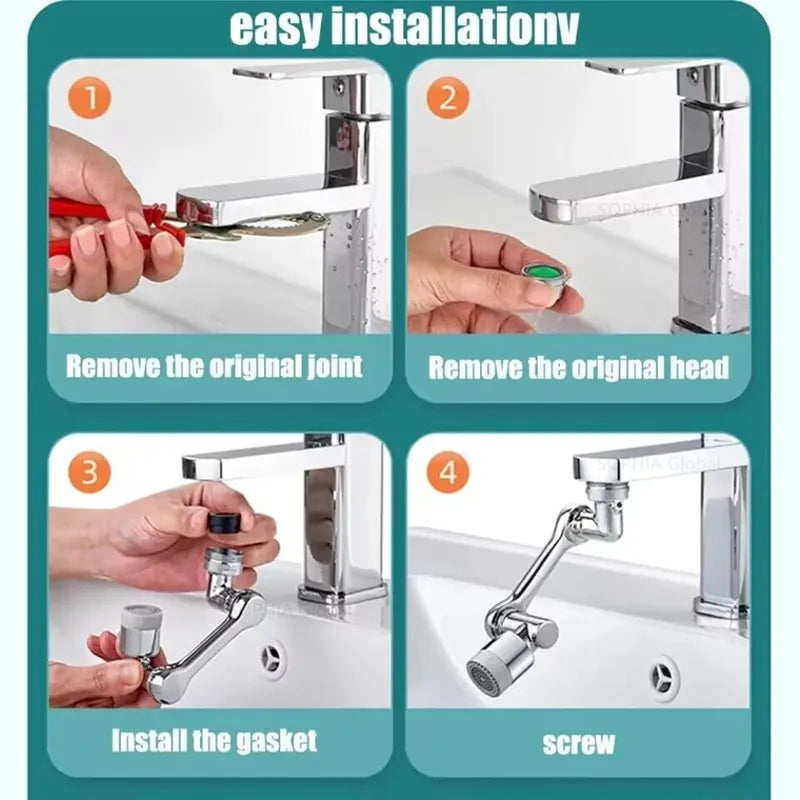 Splash Filter 1080 Degree Rotation Faucet - Image 5