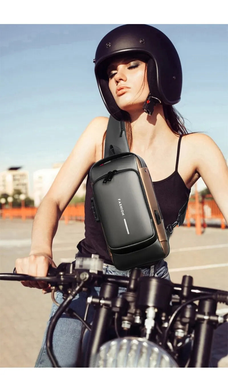 Waterproof Chest Bag With Usb Charging Interface - Image 18