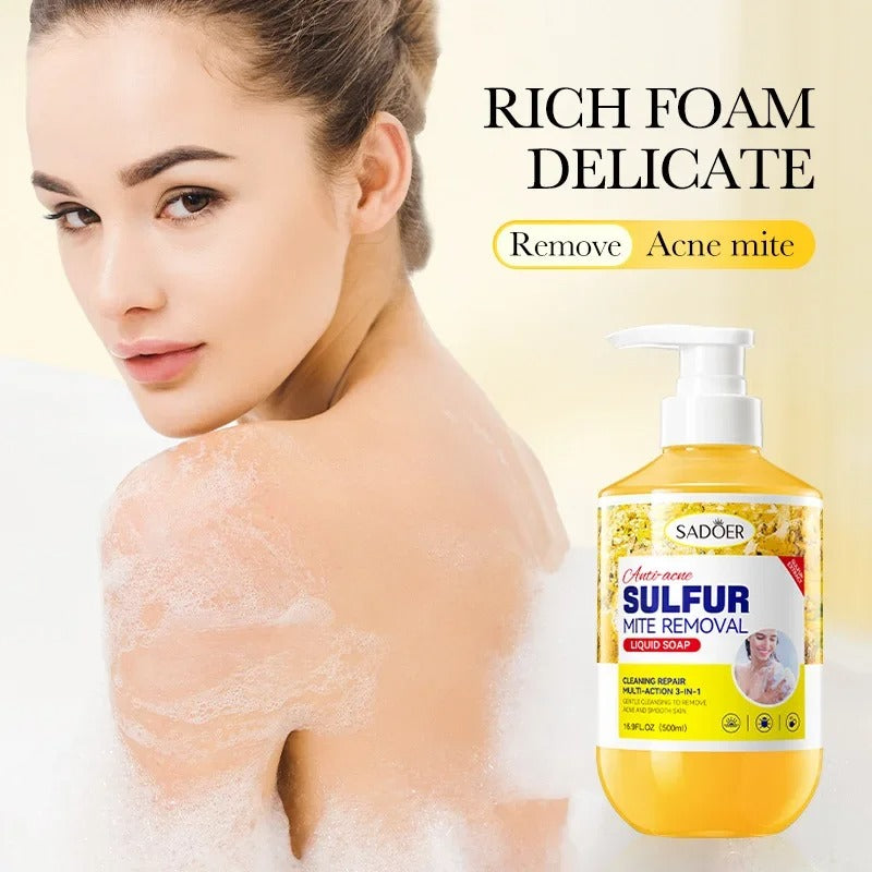 500Ml Deep Cleansing Sulfur Body Wash Mite Removal & Skin Treatment - Image 5