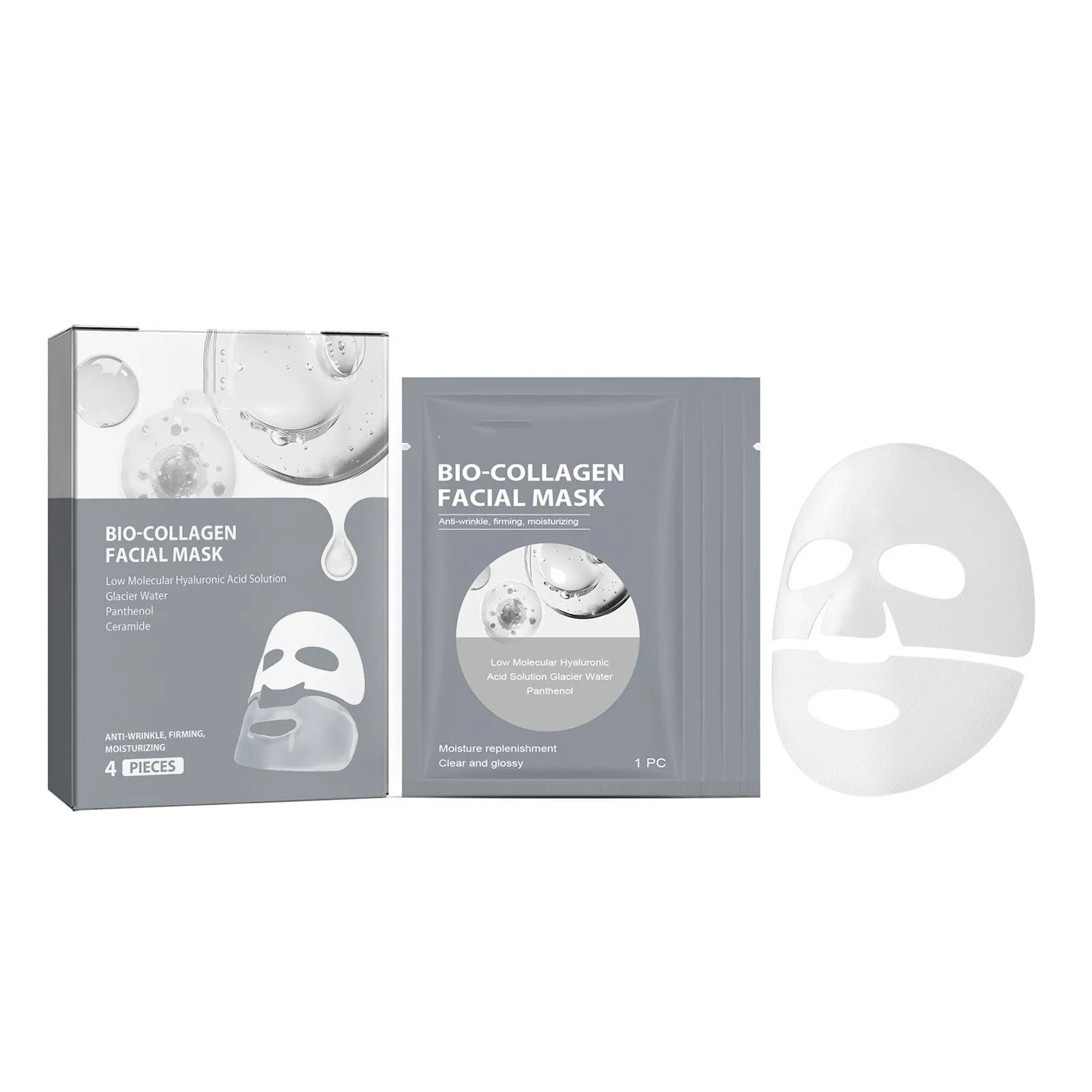 Deep Collagen Wrinkle Lifting Mask Bio Collagen Overnight Hydrogel Mask For Firming & Hydration (4Pcs/Box) - Image 3