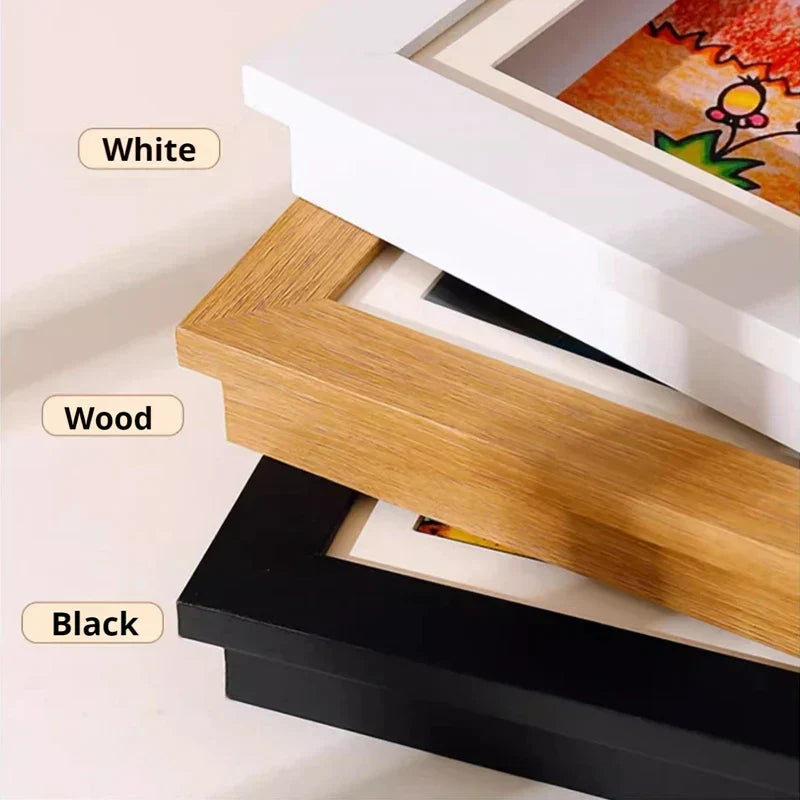 Magnetic Wooden Kids Easy Open Art Frame - Image 7