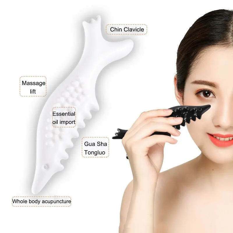 Ceramic Neck Gua Sha Massager | Multifunctional Face & Body Treatment Tool - Image 5