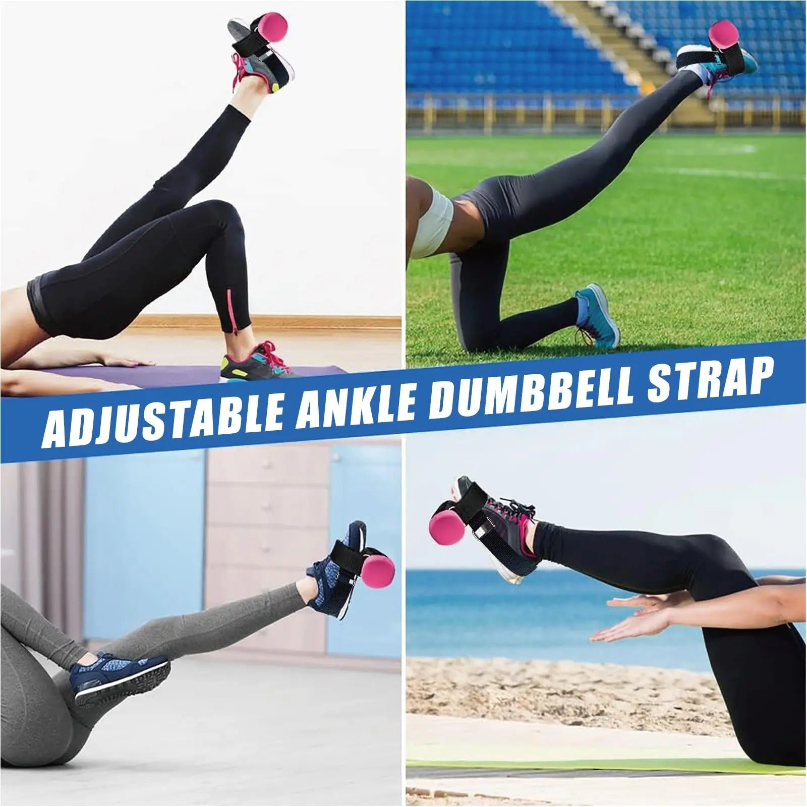 Adjustable Weight Trainer - Dumbbell Ankle Leg Extension Strap For Hip Strengthening (2 Pieces) - Image 4