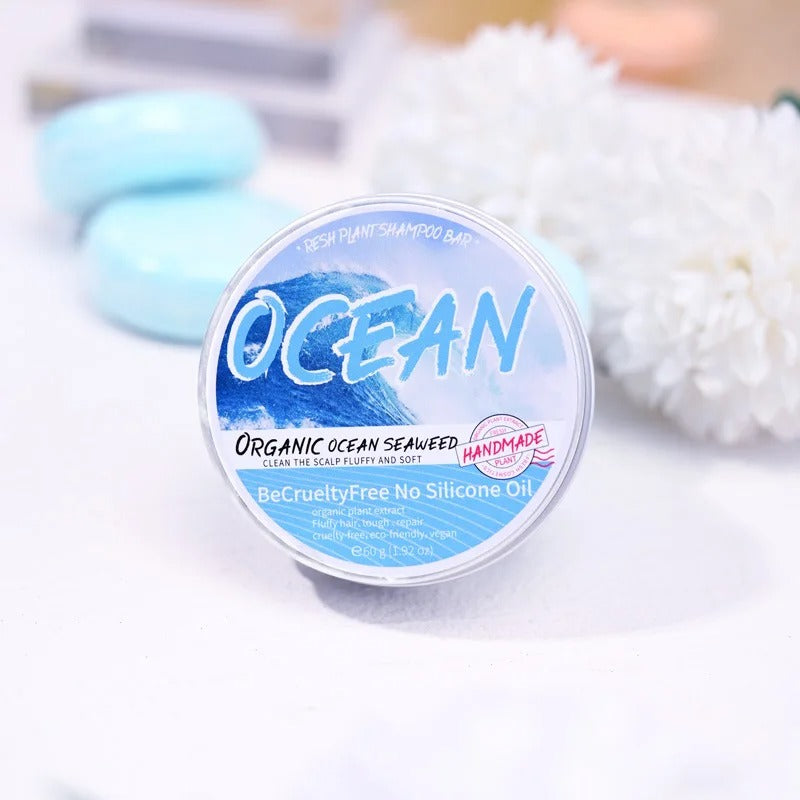 Organic Ocean Seaweed Shampoo Bar - Nourishing Solid Shampoo For Healthy Hair - Image 3