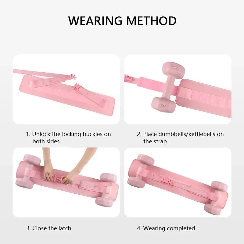Hip Training Belt For Dumbbells - Portable Thrust Pad For Core Fitness - Image 5