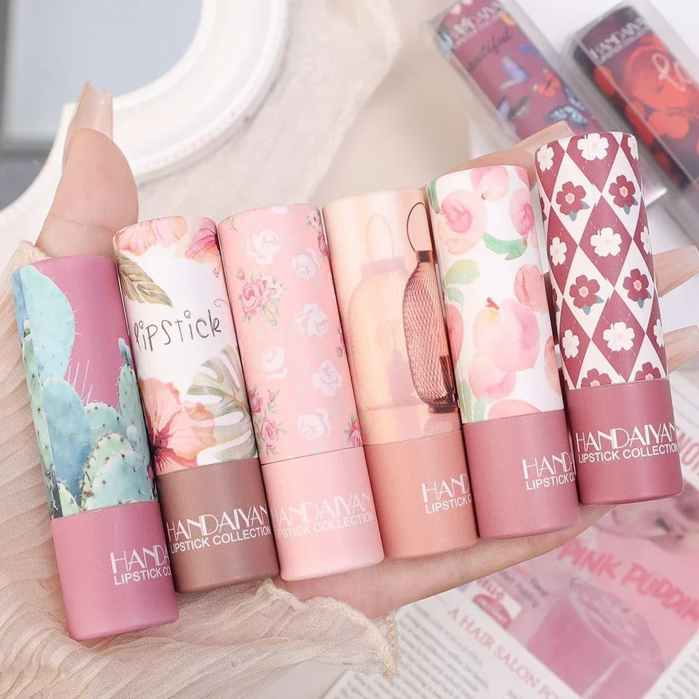 Handayian Floral Print Soft Velvet Lipstick - Image 13