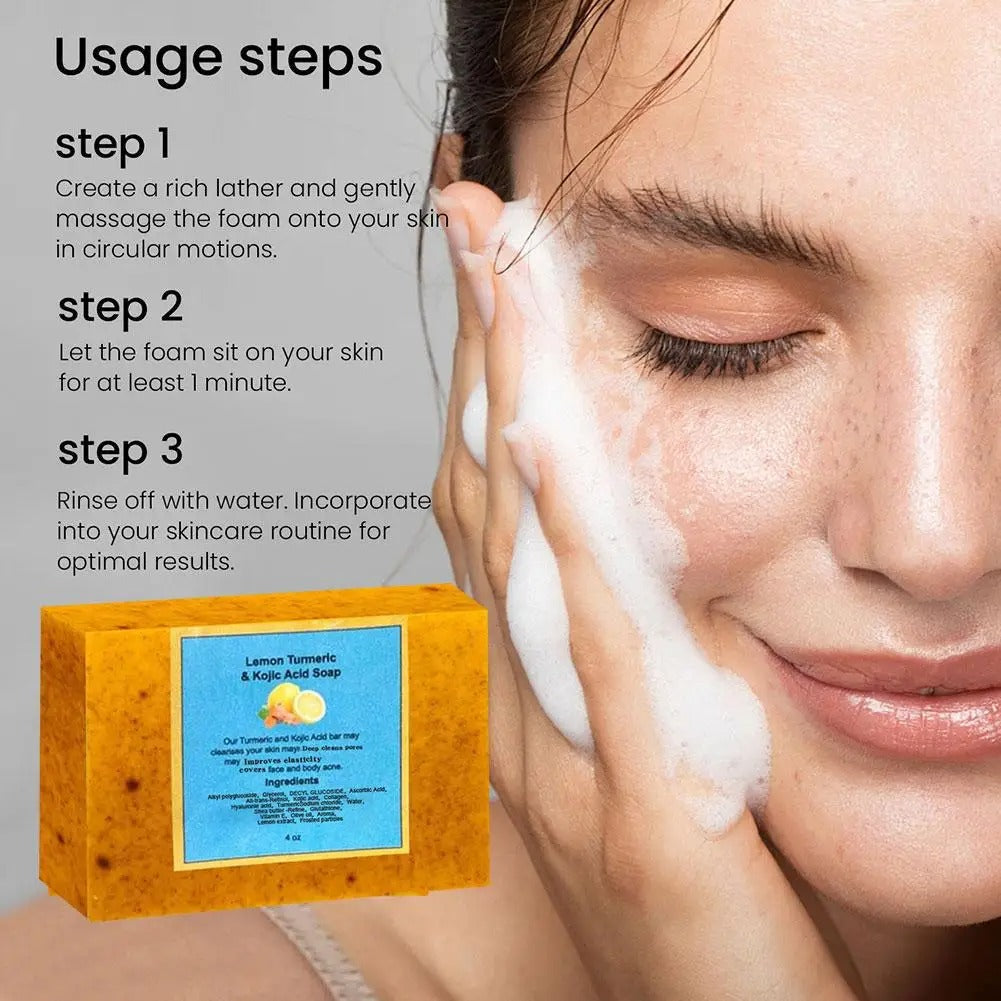 Kojic Acid Soap With Lemon & Turmeric - 100G - Image 6