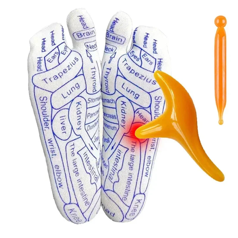Acupressure Reflexology Socks With Massage Stick - Image 10