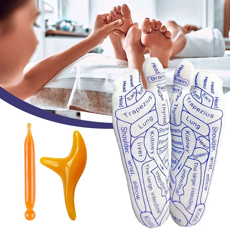 Acupressure Reflexology Socks With Massage Stick - Image 6