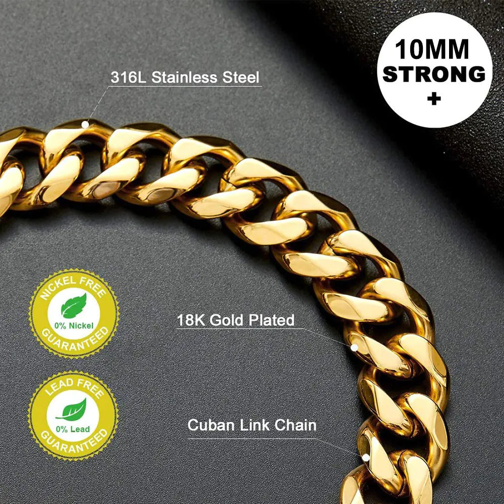 18K Gold Link Dog Collar - Image 9