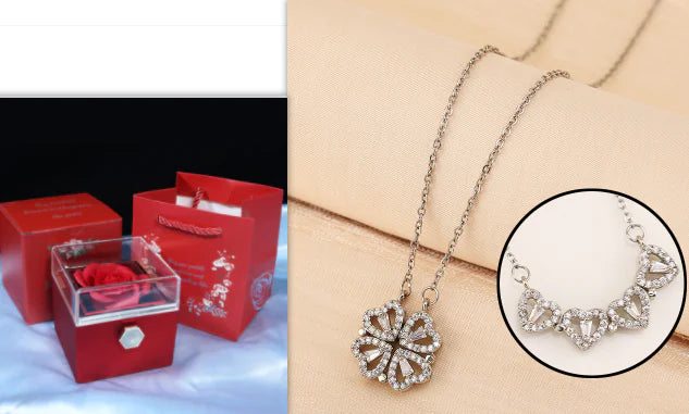 Four-Leaf Clover & Heart Necklace Gift Set - Dainty Gold Jewelry - Image 12