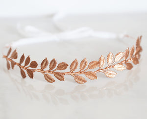 rose gold wedding headband