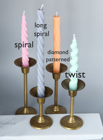 Taper Candles - Classic, Twisted, Spiral, and Diamond Patterned Candles