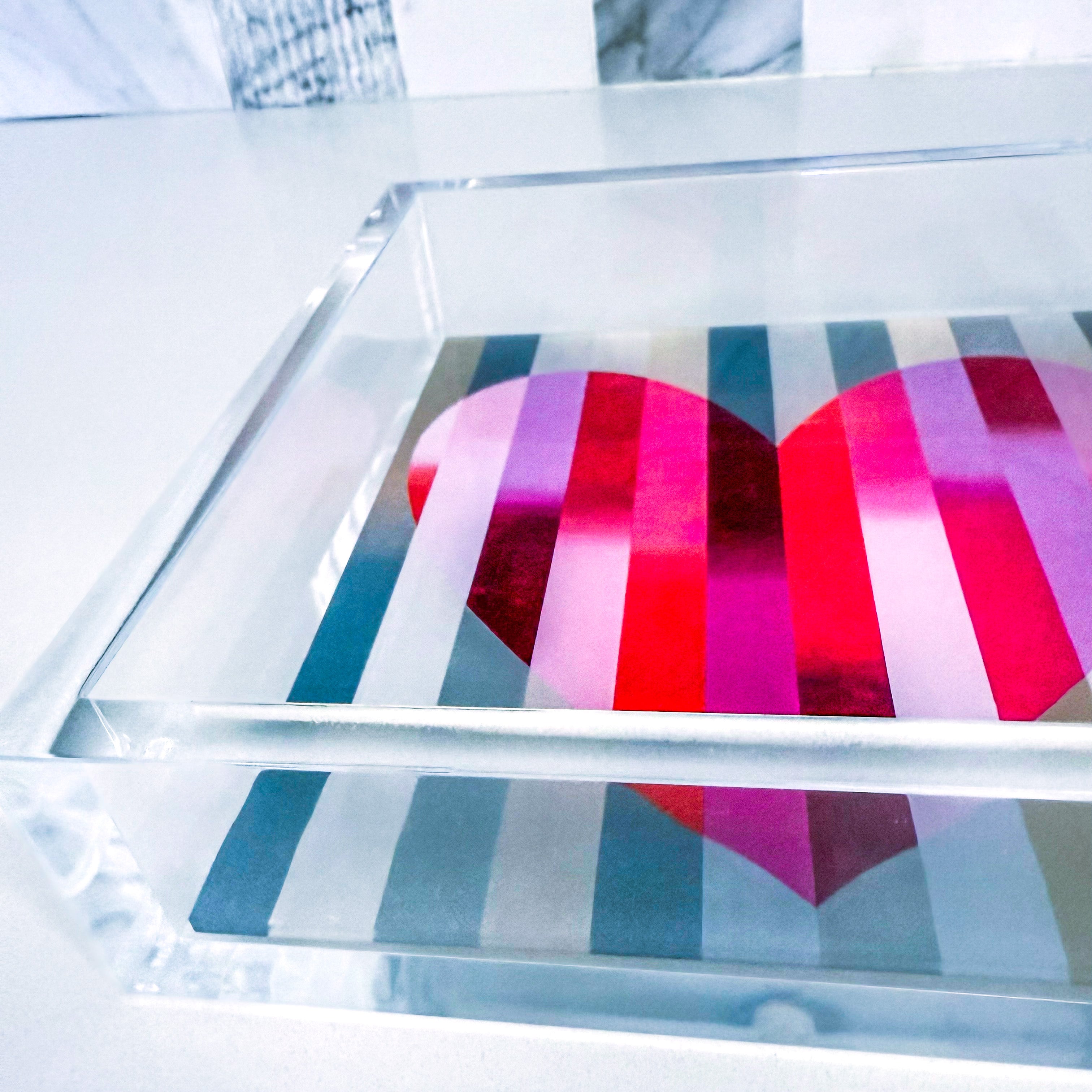 8"X8" Acrylic tray with one insert of your choice included