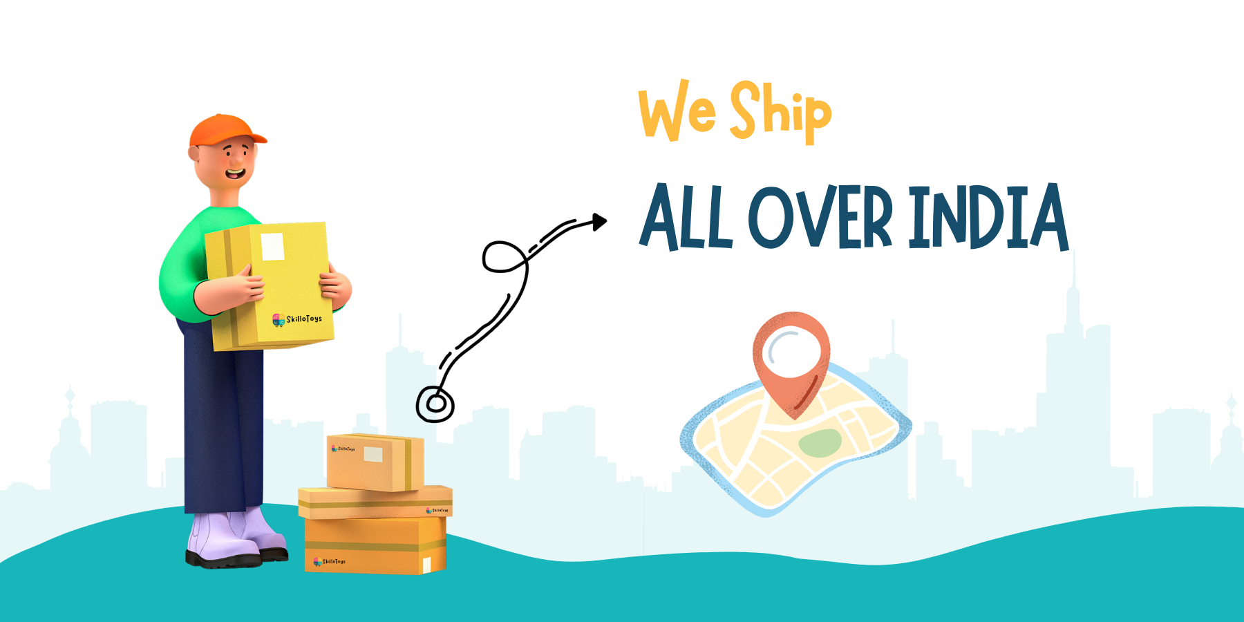 Across India Shipping at SkilloToys.com