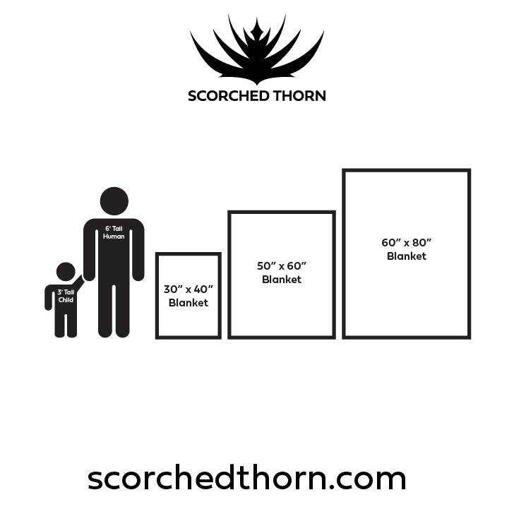Scorched Thorn Blanket Size Chart