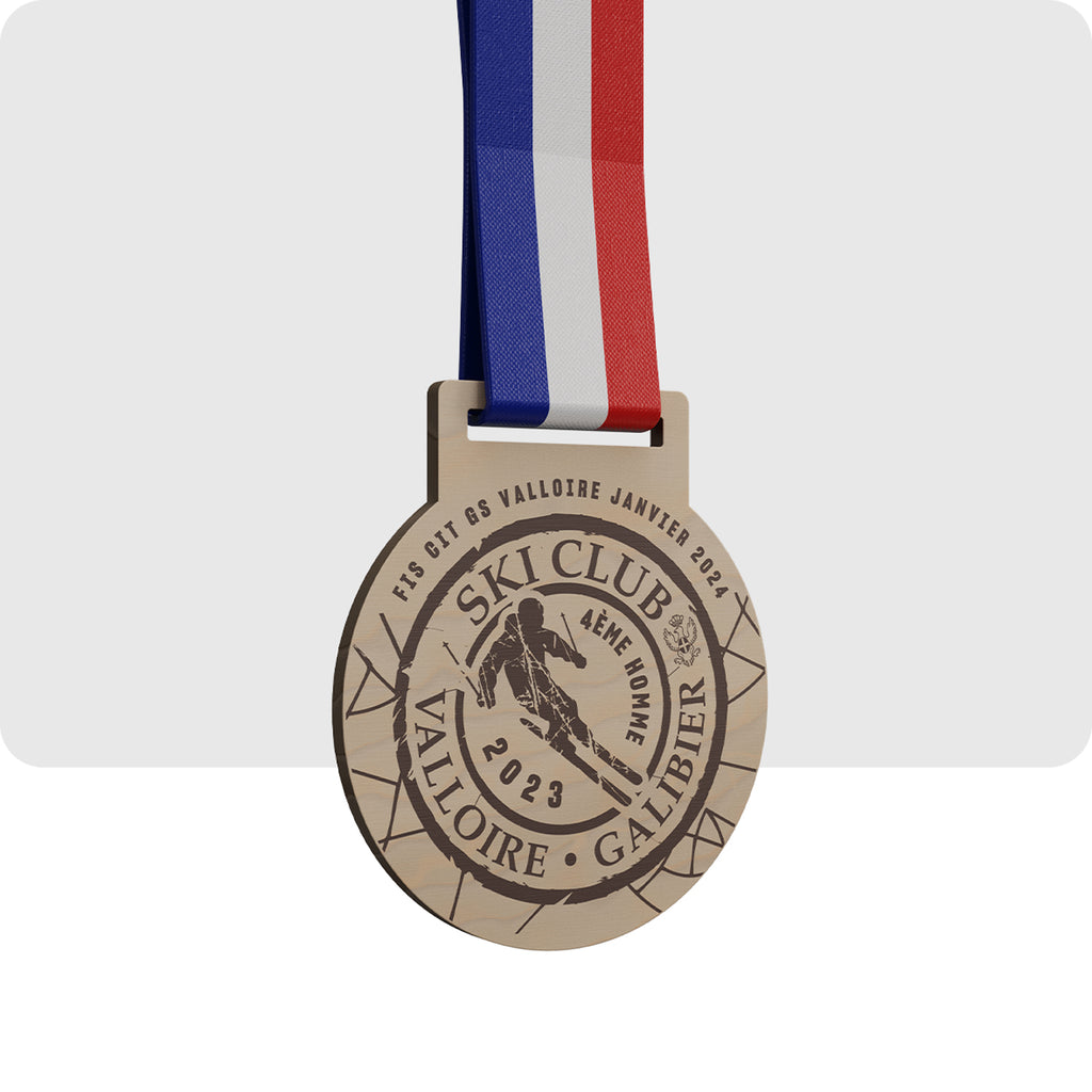 Médaille personnalisée bois
