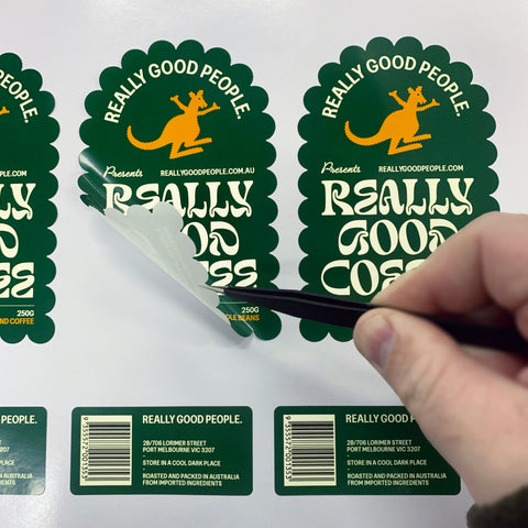 Custom die cut labels 