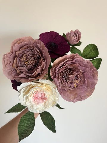 jolie bouquet de fleurs en papier crépon