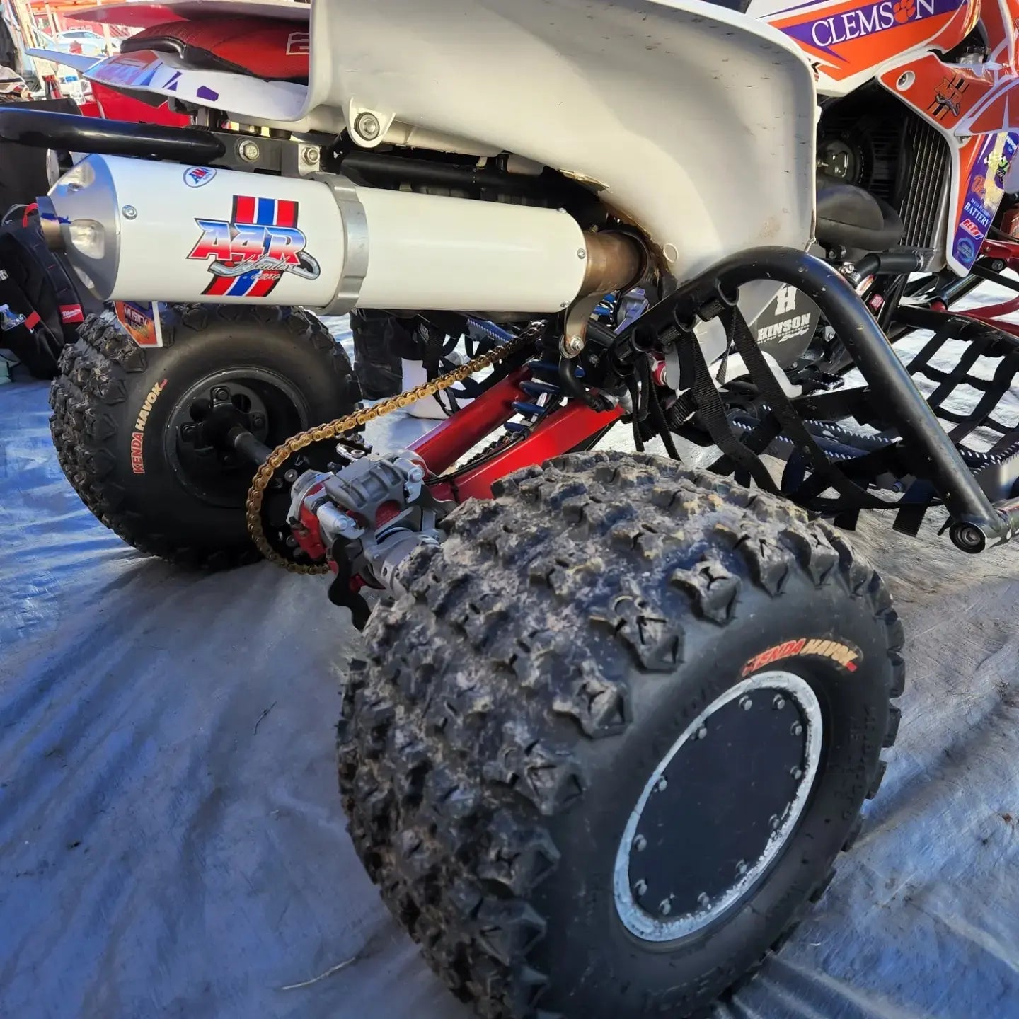 TRX450R legacy exhaust system