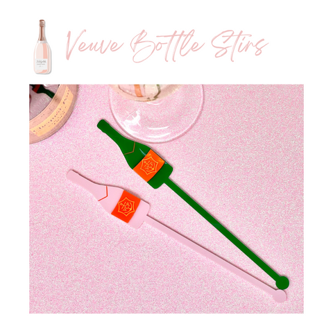 Veuve Bottle Drink Stir Sticks for bachelorette party