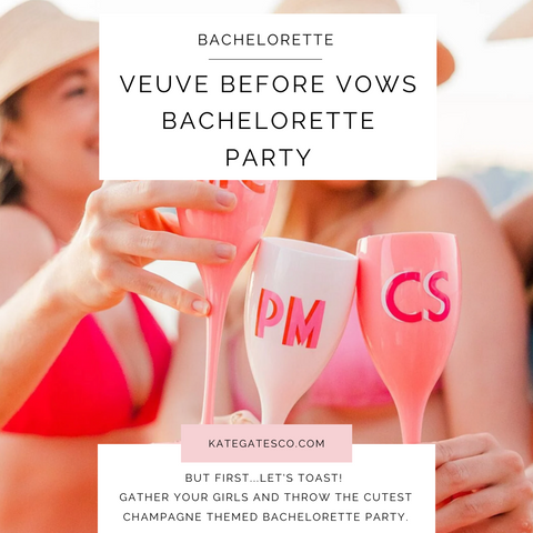 Veuve before Vows bachelorette party ideas, gifts, and decorations 