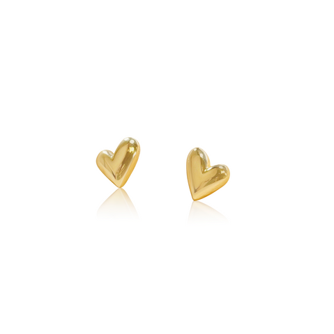 Gold Filled Heart Earring Studs