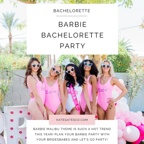 barbiecore bachelorette party themed decorations
