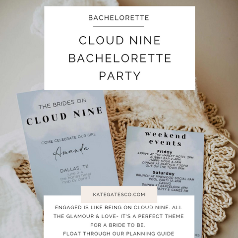 She's On Cloud Nine Bachelorette Party Ideas – Blush My Way