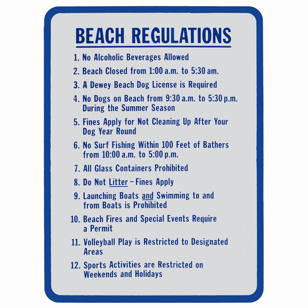 Beach Regulations JMB Signs